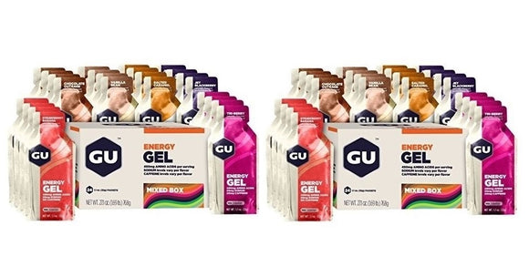 GU Energy Gel, Mixed Box, Bundle of 2 Boxes (24 pack per box)