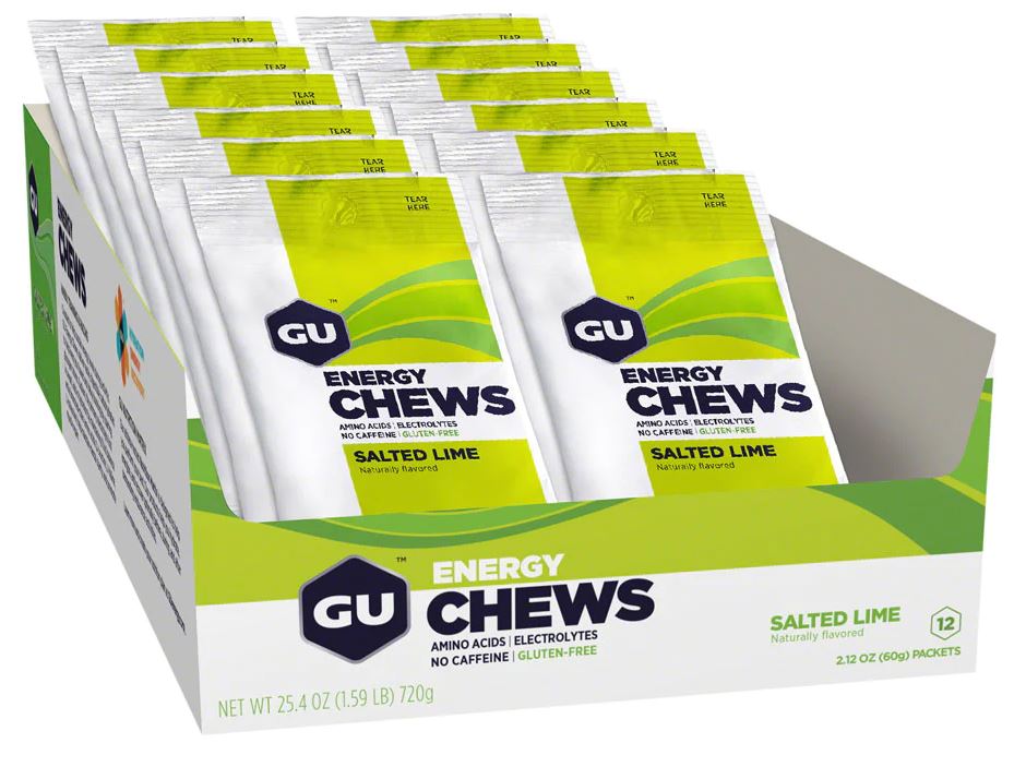GU Energy Chews (new packaging), 1 Box/12 Bags Proactive Sports + Outdoor