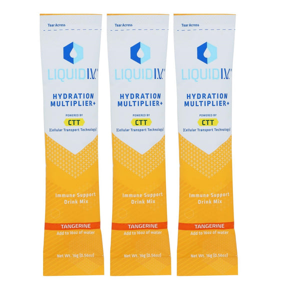 Liquid IV Hydration Multiplier+Immune, Tangerine, 3-Stick Pack