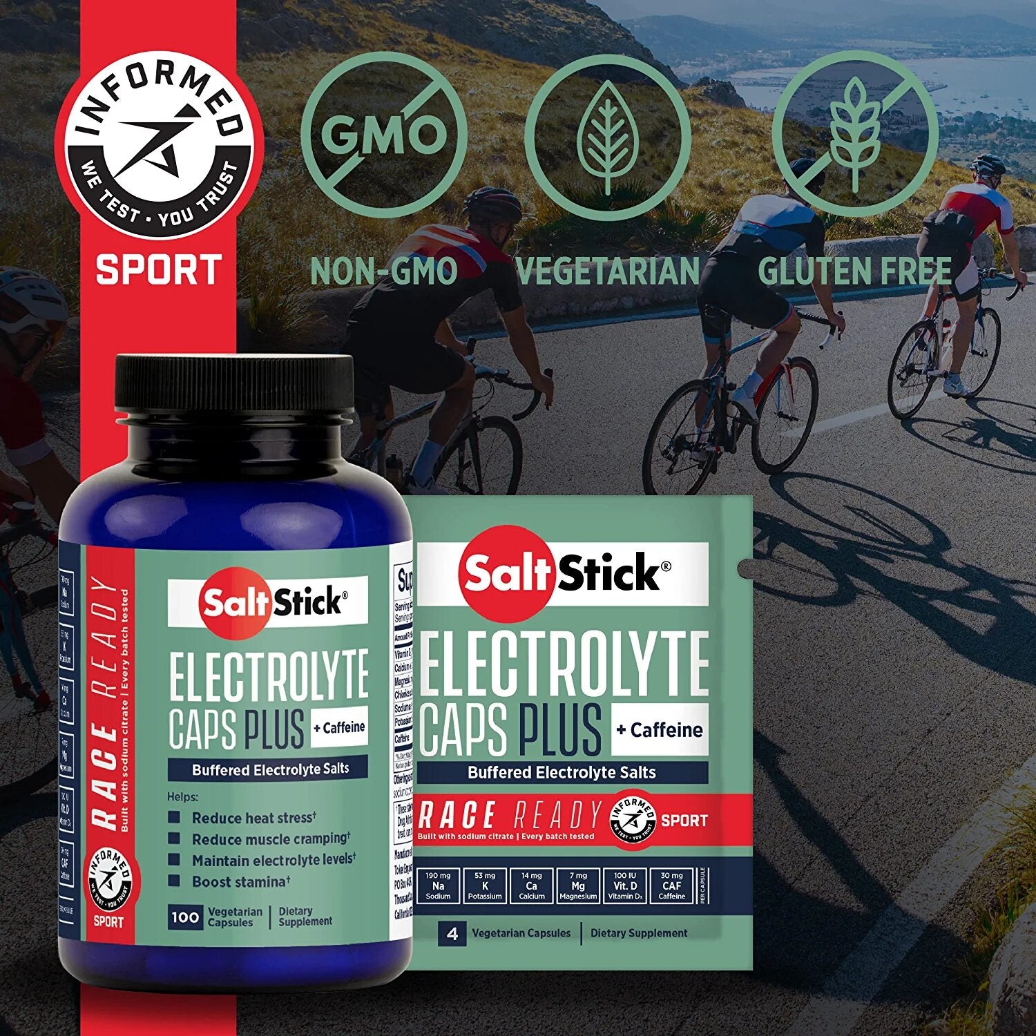 Proactive Sports Saltstick Race Ready Caps Plus +Caffeine, 4-Capsule Pack – Proactive ...
