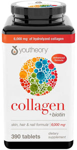 Youtheory Collagen+Biotin, 390 Tablets